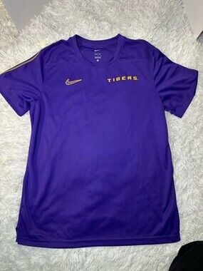 Nike LSU Tigers Football Short Sleeve Shirt Large